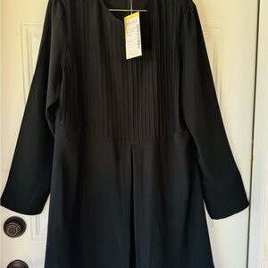 SHUKR Elegant Black Long Sleeve Dress by